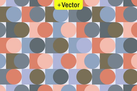 Download Retro Dots Mosaic Orange Blue Geometric - Orange Collection