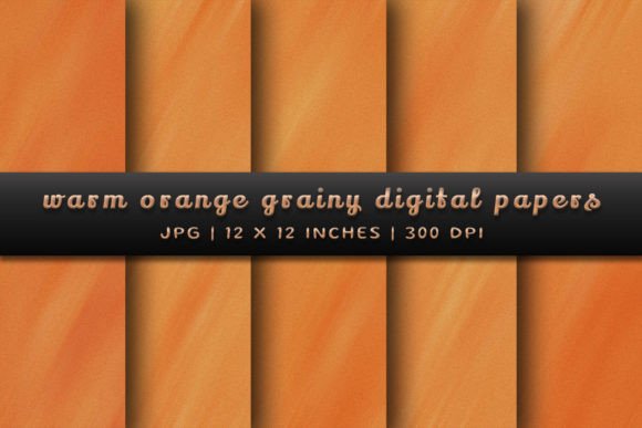 Download Warm Orange Grainy Digital Papers - Orange Collection
