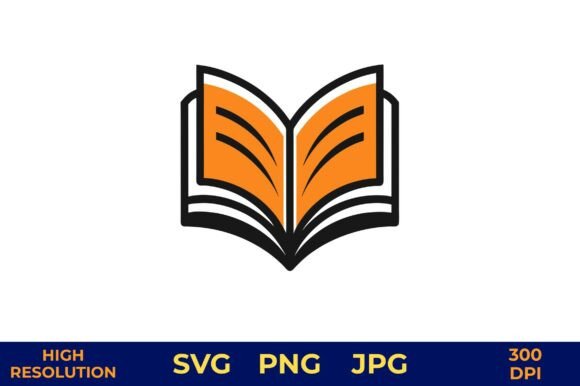 Download Open Book Icon with Warm Orange Pages - Orange Collection