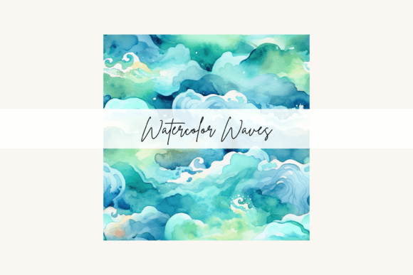 Download Watercolor Waves Seamless Pattern Tile - Seamless pattern tile Collection